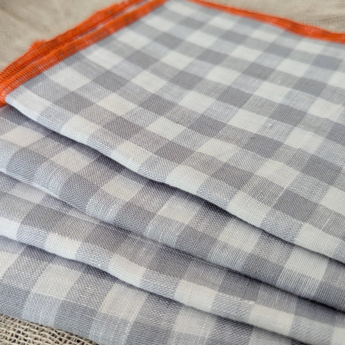 Linen Napkins - Sets of 4 - Blues, Golds, Browns